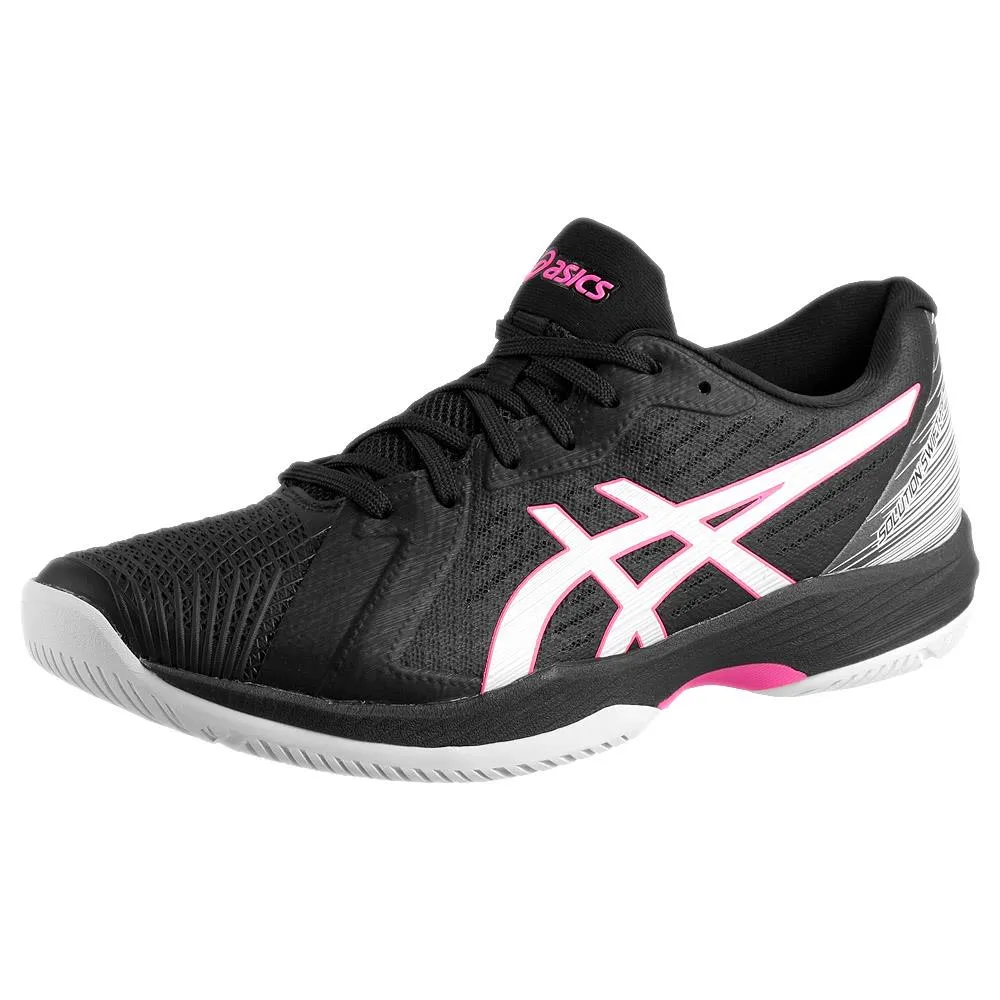 Flexible Design Sturdy Construction Asics Men's Solution Swift FF - Black/Hot Pink