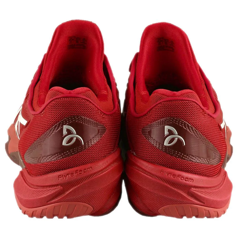 Asics Men's Court FF 3 Novak - Cranberry/White Comfortable Heel