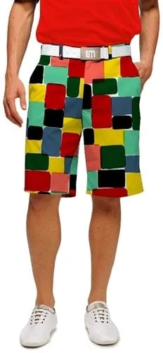 Loudmouth Golf: Men's Shorts - Technicolor Dream Odor Control Technology