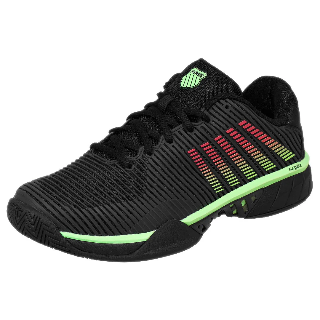Comfortable Footbed Comfort Cushion K-Swiss Men's Hypercourt Express 2 - Black/Soft Neon Green