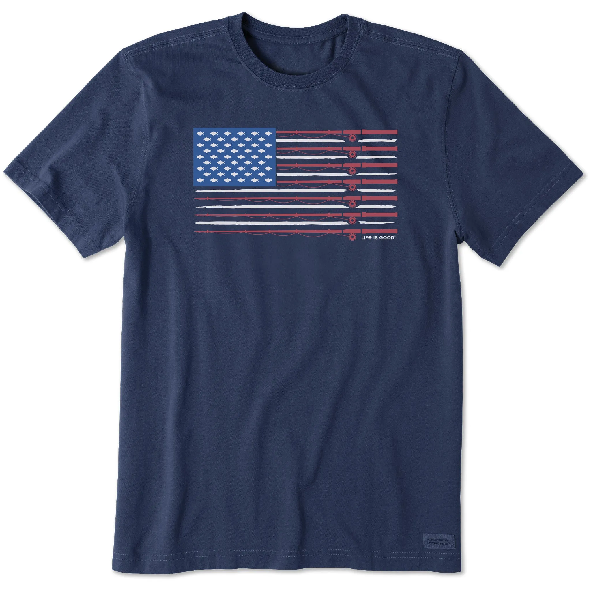 Men's Fishing Flag Short Sleeve Tee Cool and Relaxed
