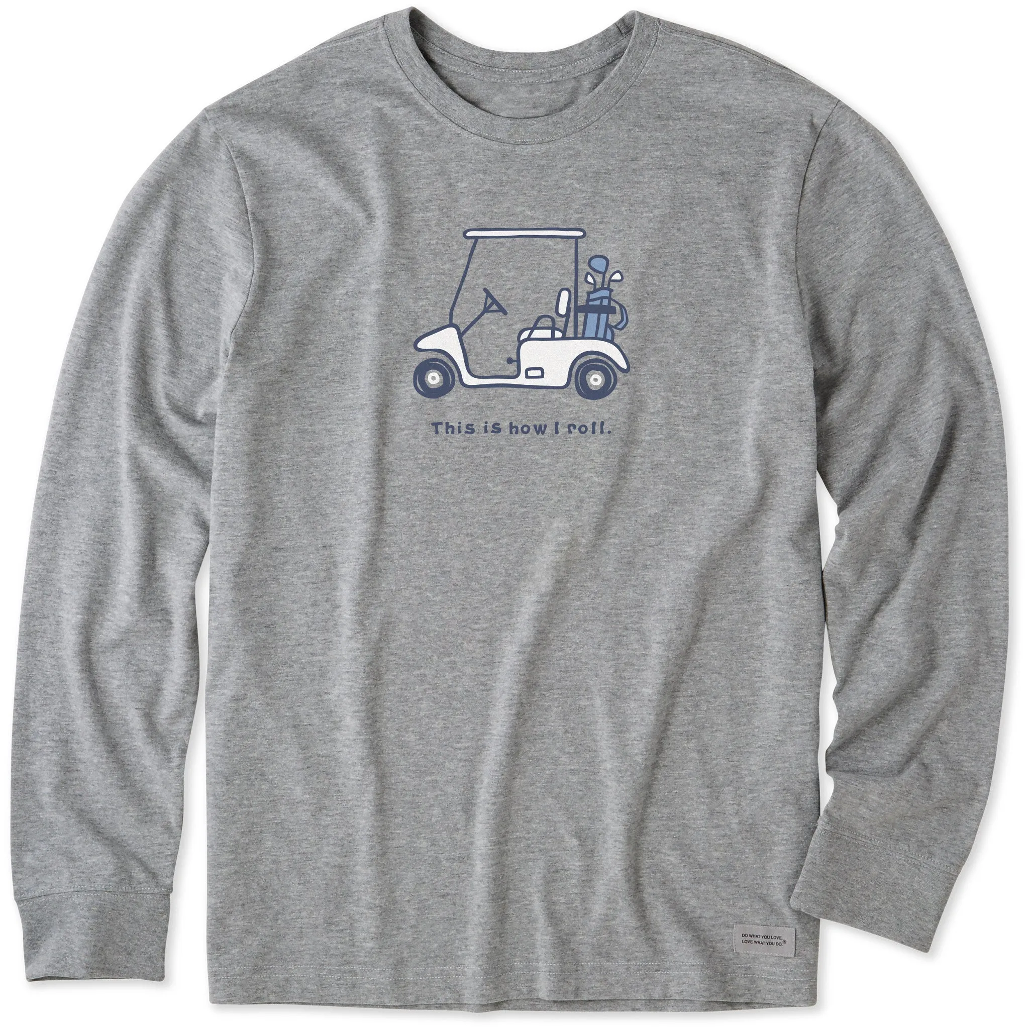 Fashion Forward Cozy Layering Men's How I Roll Golf Cart Long Sleeve Tee