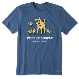 Men's Peep it Simple Short Sleeve Crusher Tee Versatile and Comfortable