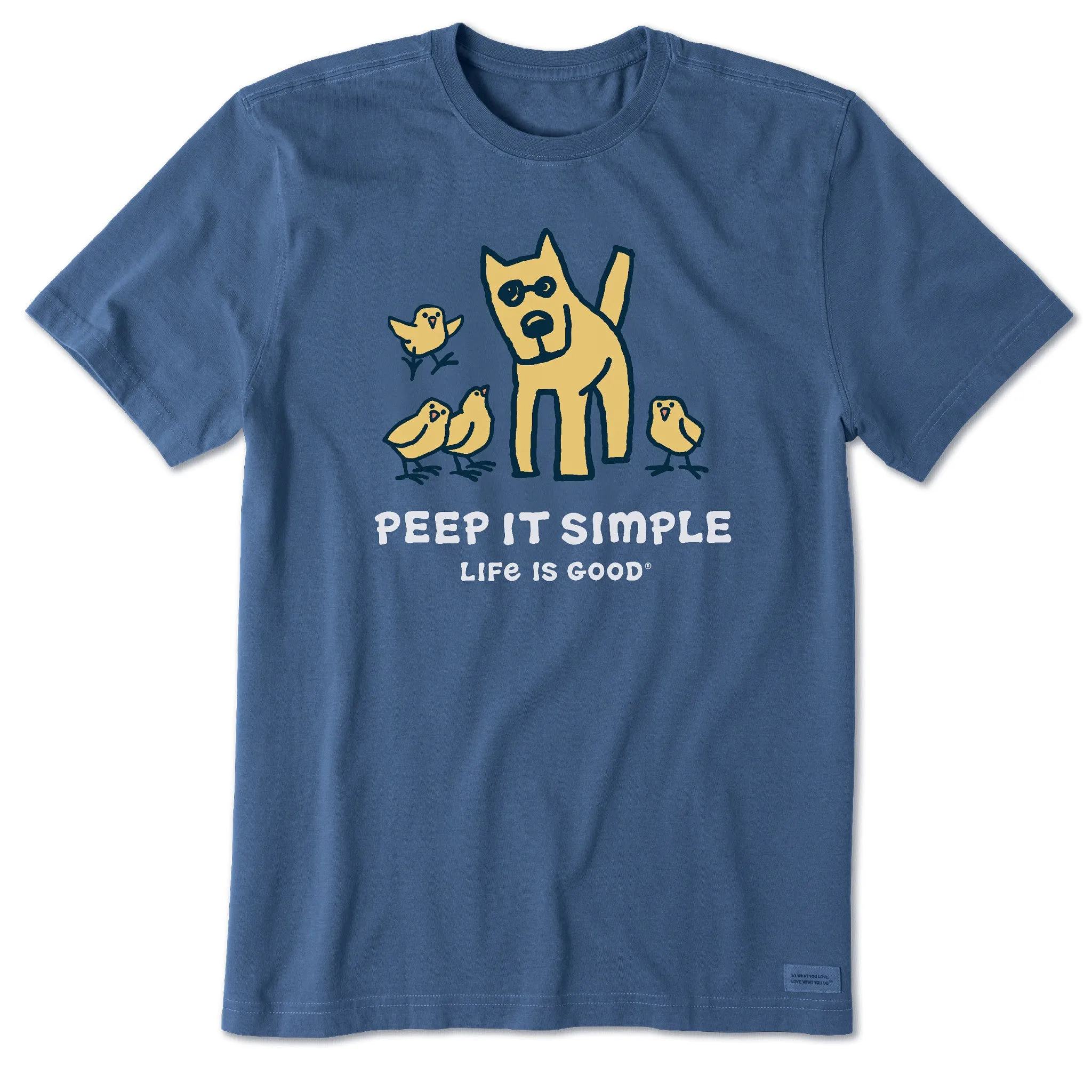 Men's Peep it Simple Short Sleeve Crusher Tee Double Stitched Seams