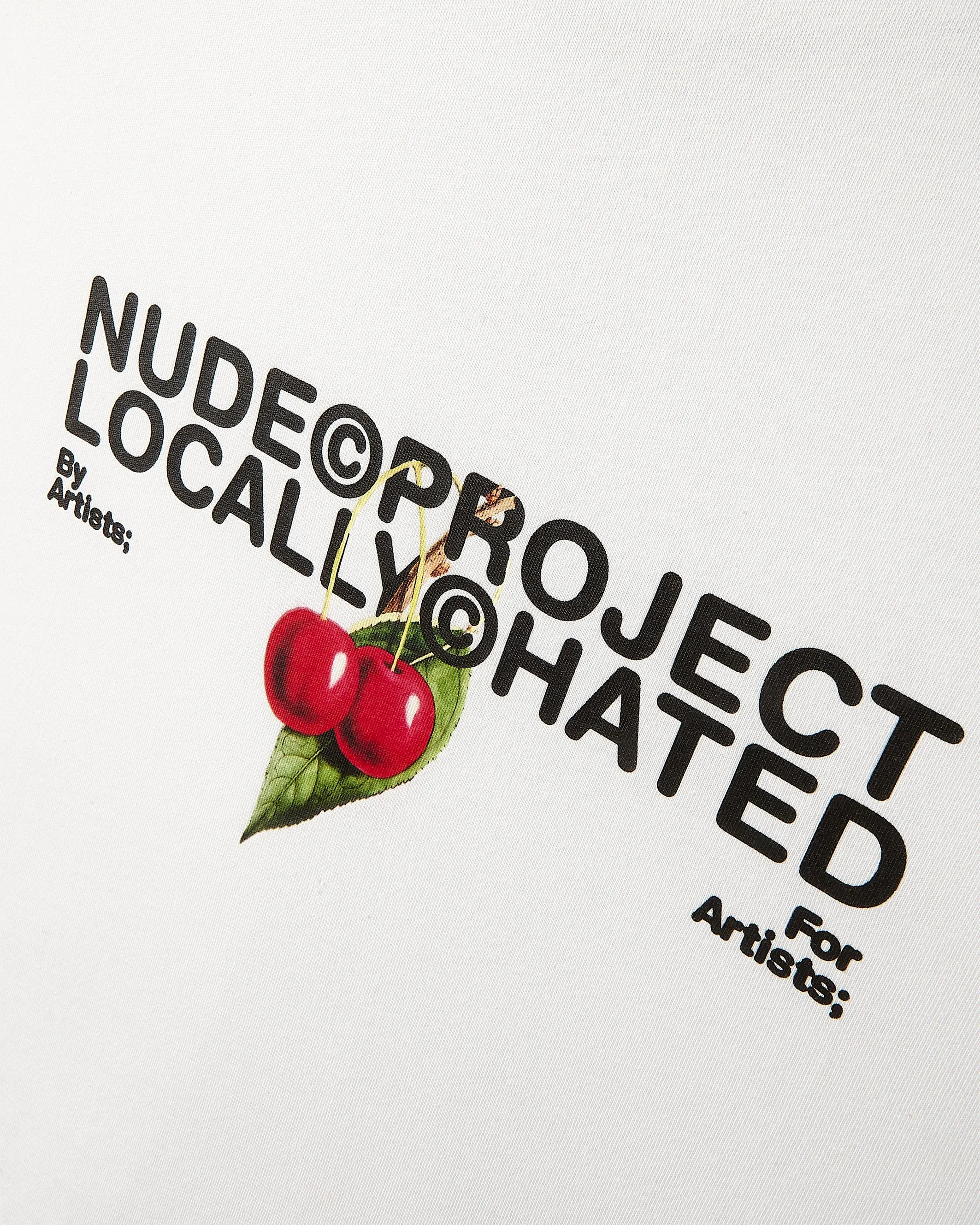 Basic Piece Locally Hated Cherry Tee White