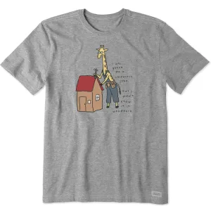 Men's Giraffe Woodwork Short Sleeve Crusher Tee Playful Prints