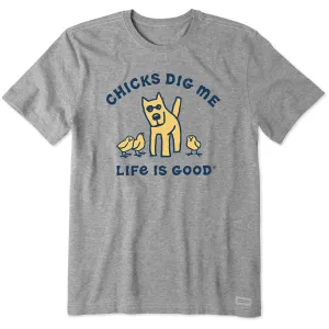 Men's Rocket Chicks Dig Me Short Sleeve Crusher Tee Quality Fabric