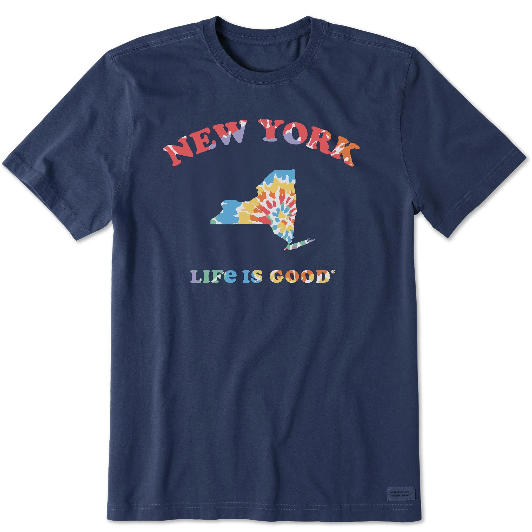 Versatile Piece Men's Tie Dye New York Short Sleeve Crusher Tee