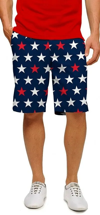 Loudmouth Golf: Men's StretchTech Shorts - Superstar Navy Heels
