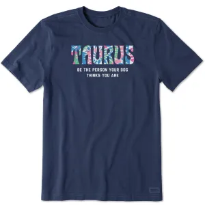 Men's Taurus Tie Dye Short Sleeve Crusher Tee ReinforcedNeckline