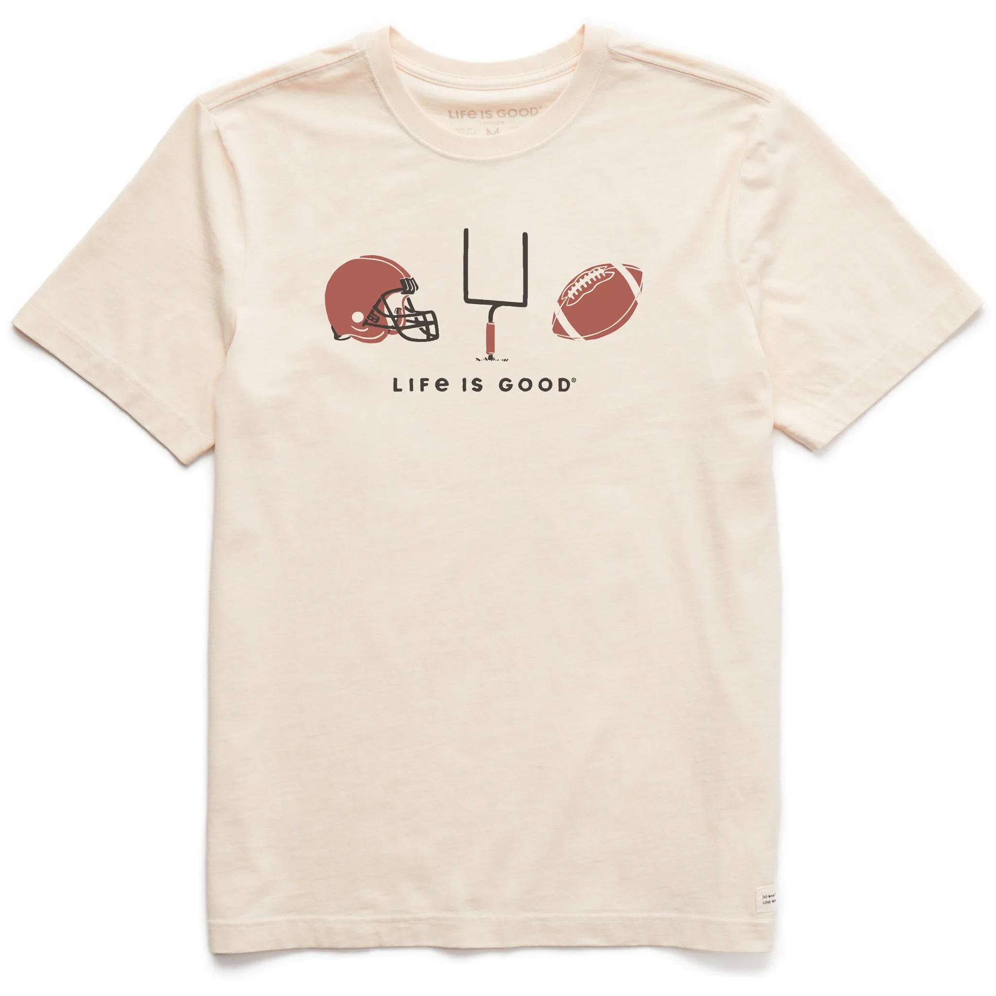 Laser Cut Edges SeamFreeShoulders Men's Football Trio Short Sleeve Crusher Tee