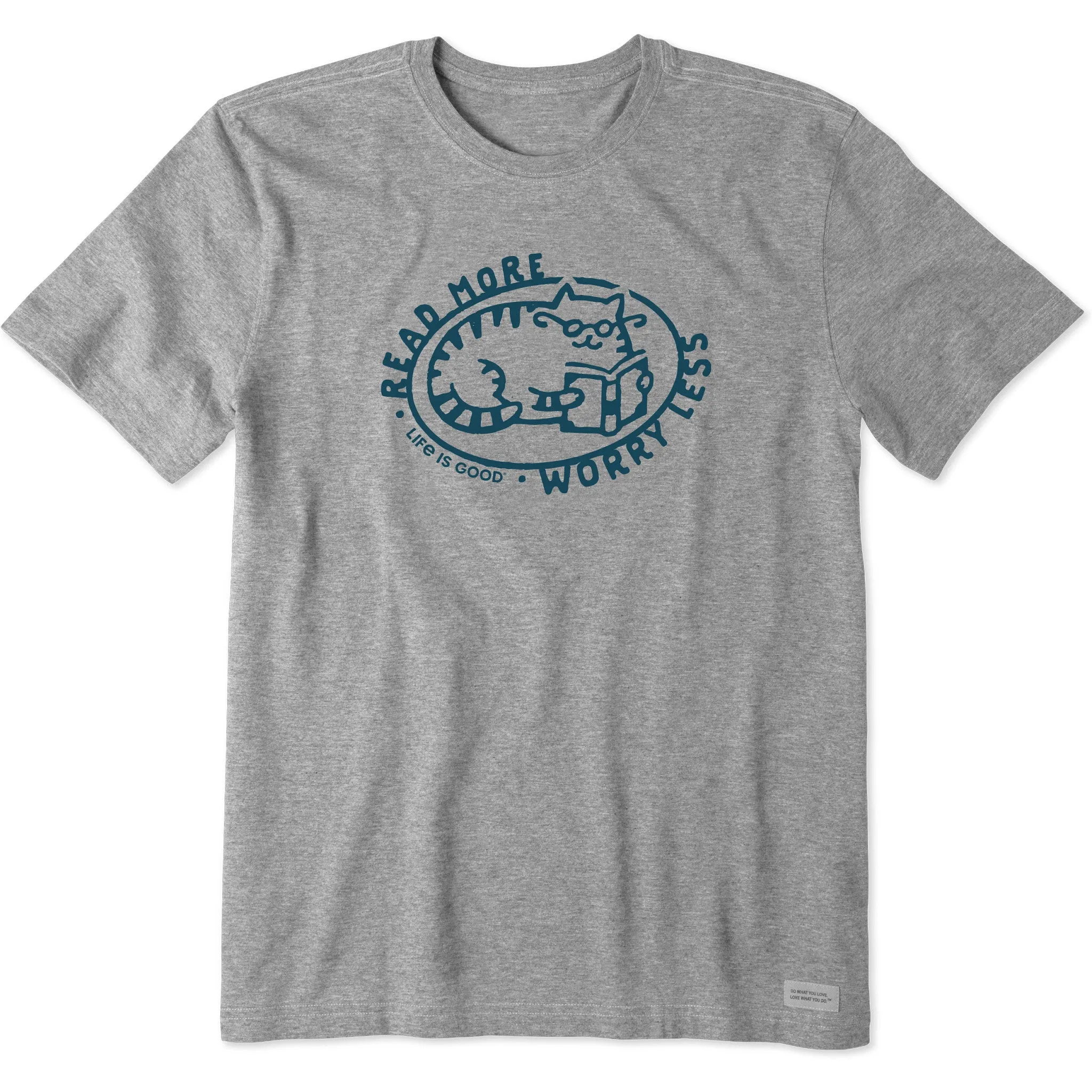 Cozy Comfort Design SeamFreeShoulders Men's Read More Cat Short Sleeve Tee