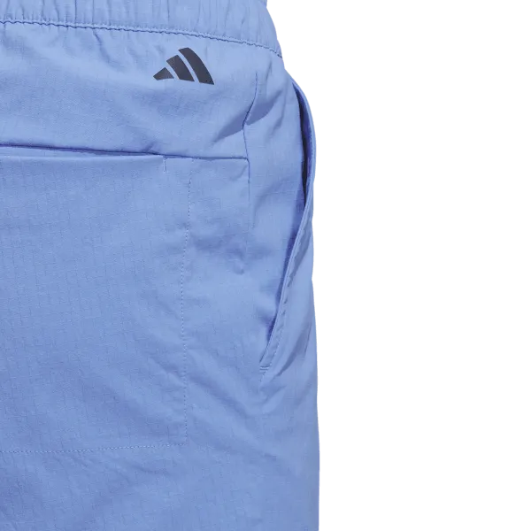 Adidas Ripstop Nine-Inch Golf Shorts - Blue Multi Pocket Functionality Quick Access Pockets