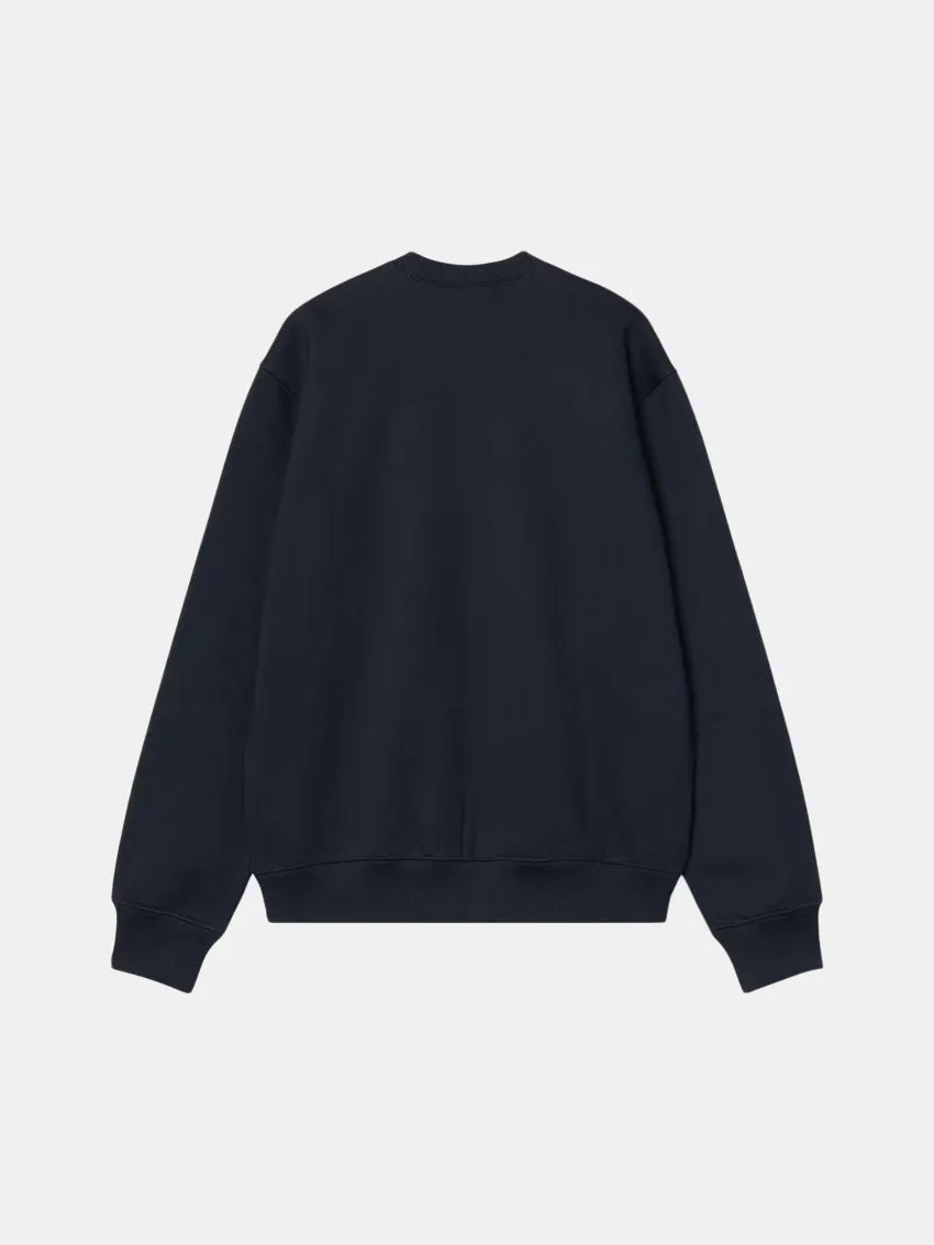 Unisex Practical Wear Carhartt Sweatshirt Deep Night/Palisander