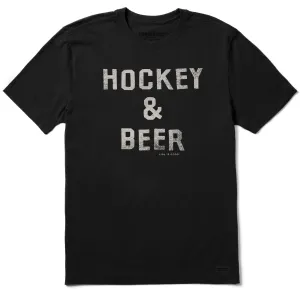 Men's Hockey & Beer Short Sleeve Crusher Tee Chic Style Trend