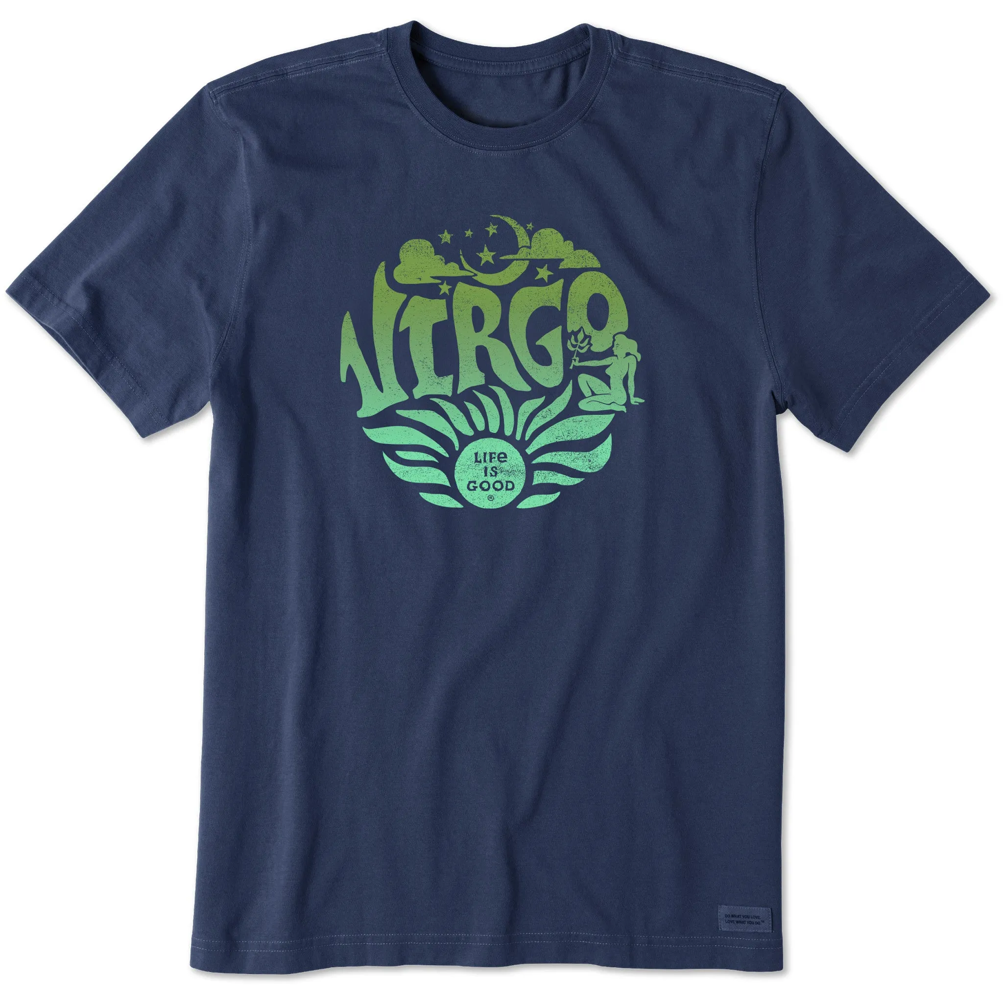 Fun and Relaxed Men's Virgo Zodiac Vibes Short Sleeve Crusher Tee