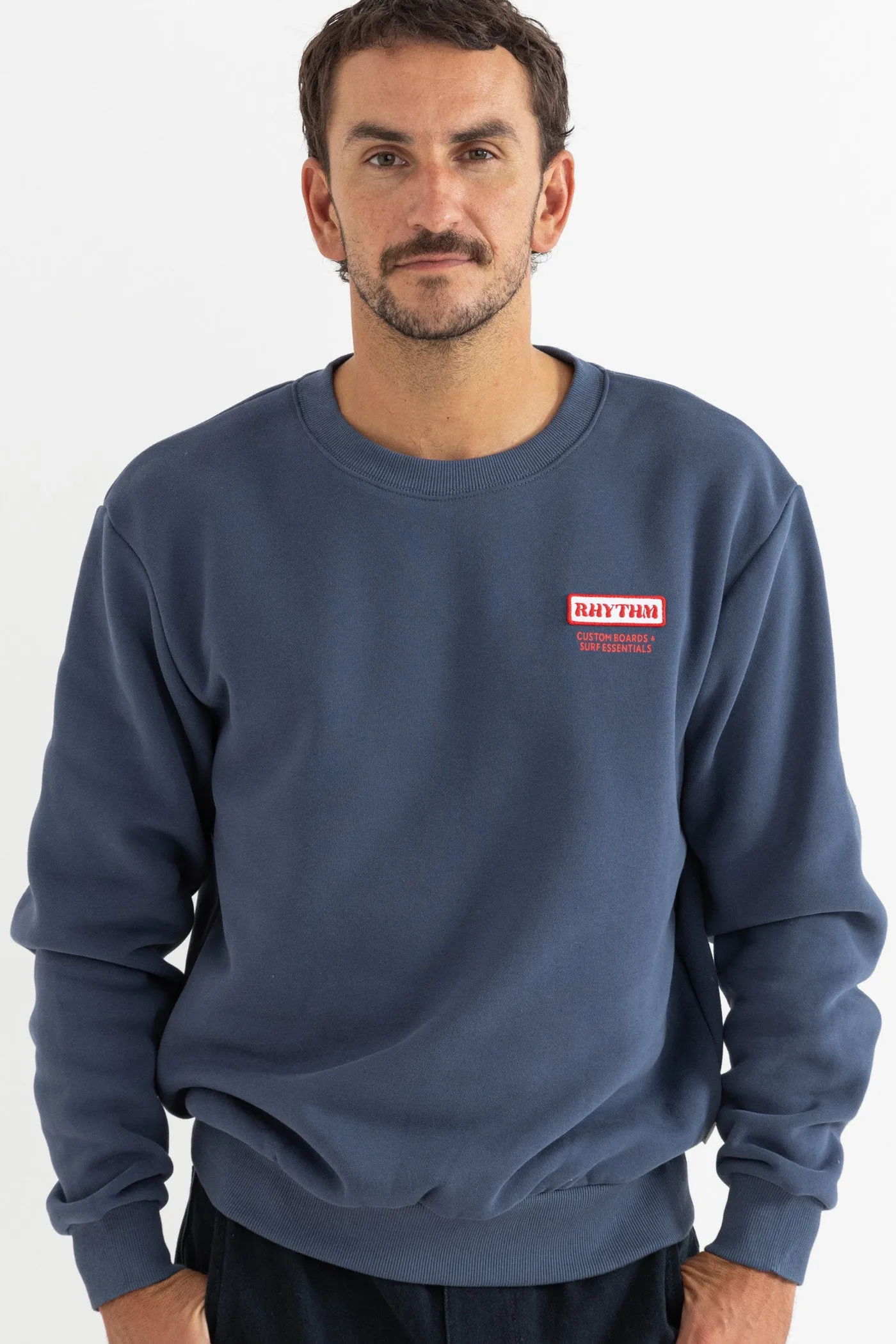 Mechanics Crew Fleece Indigo product graduation elegance