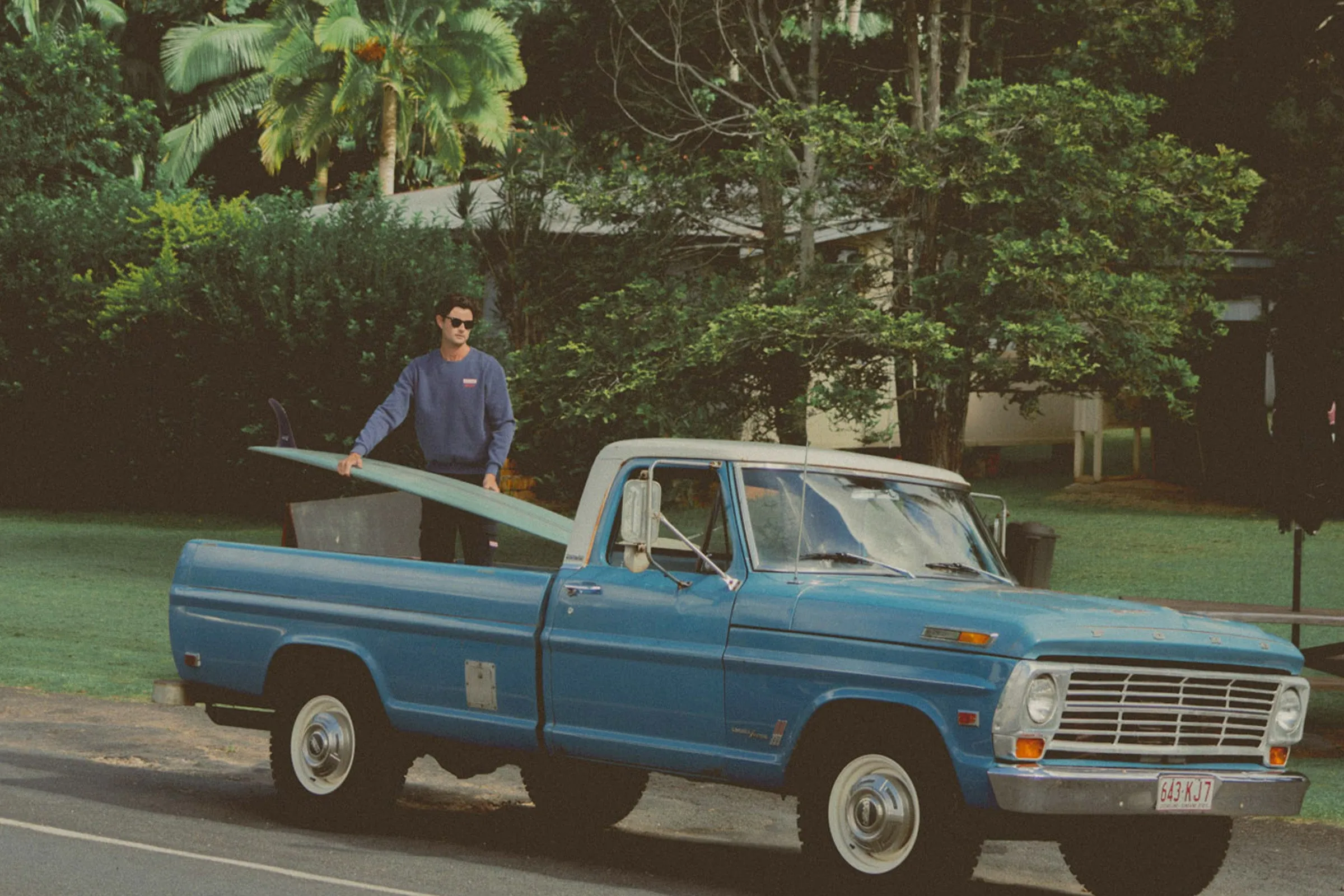 Everyday Comforts Athletic Hoodie Mechanics Crew Fleece Indigo