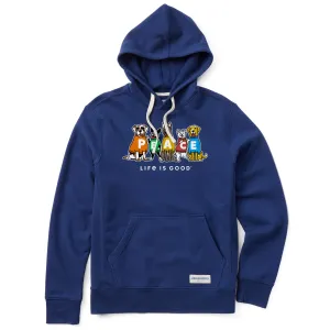 Men's Peace Dogs Simply True Fleece Hoodie market demand Tight Fit