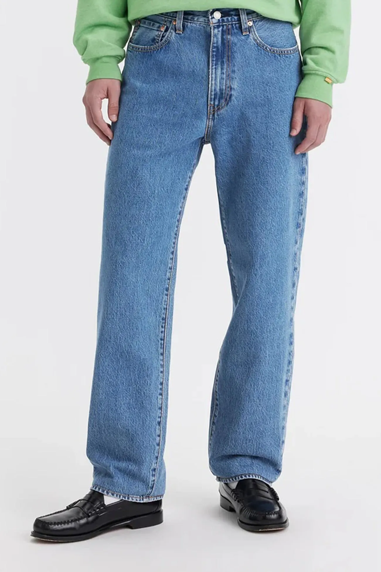 568 Loose Straight Jean Blue Essentials Outdoor Casual Common look