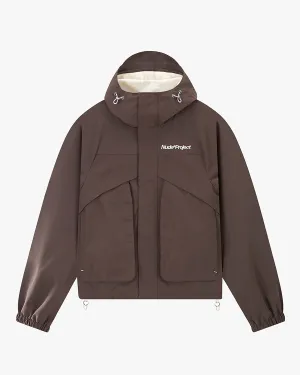 Recycled Textile Everyday Comfort Fit Milestones Windbreaker Jacket Brown