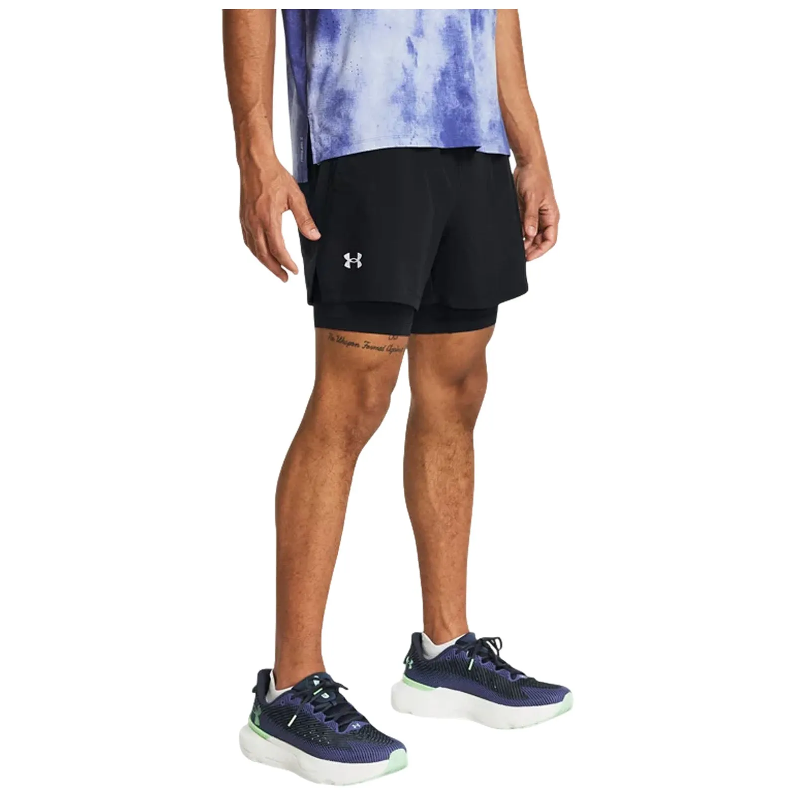 Under Armour Mens Launch 2-in-1 5" Shorts TemperatureRegulating All Day