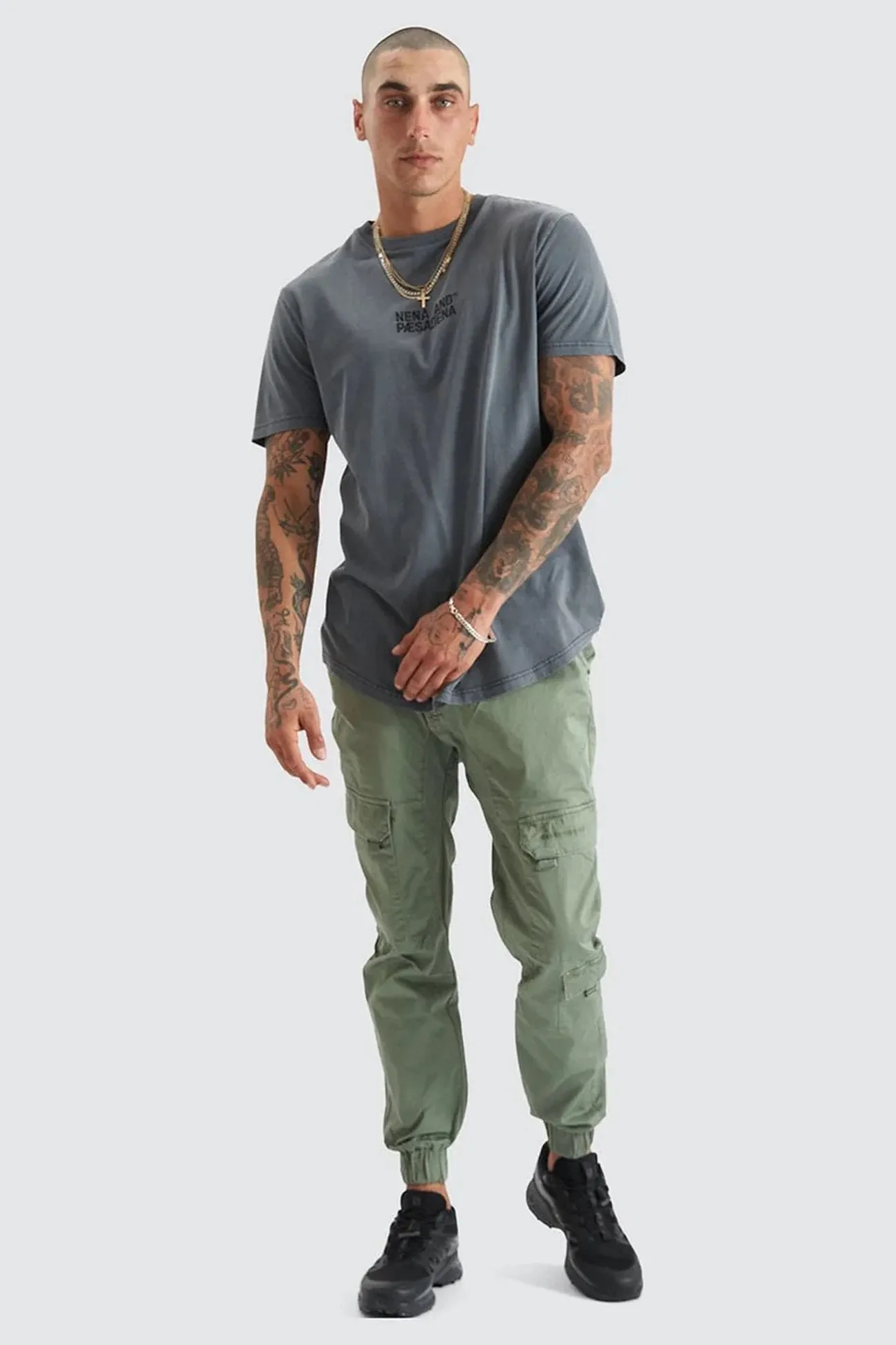 F100 Cargo Jogger Khaki Seamless construction stain guard
