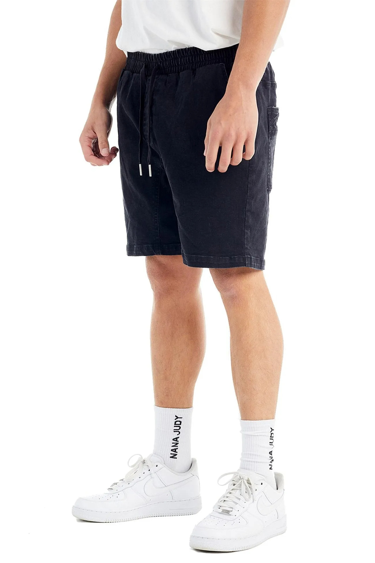 Wide Leg Opening Odor Lock Technology Union Jogger Short Black Stone