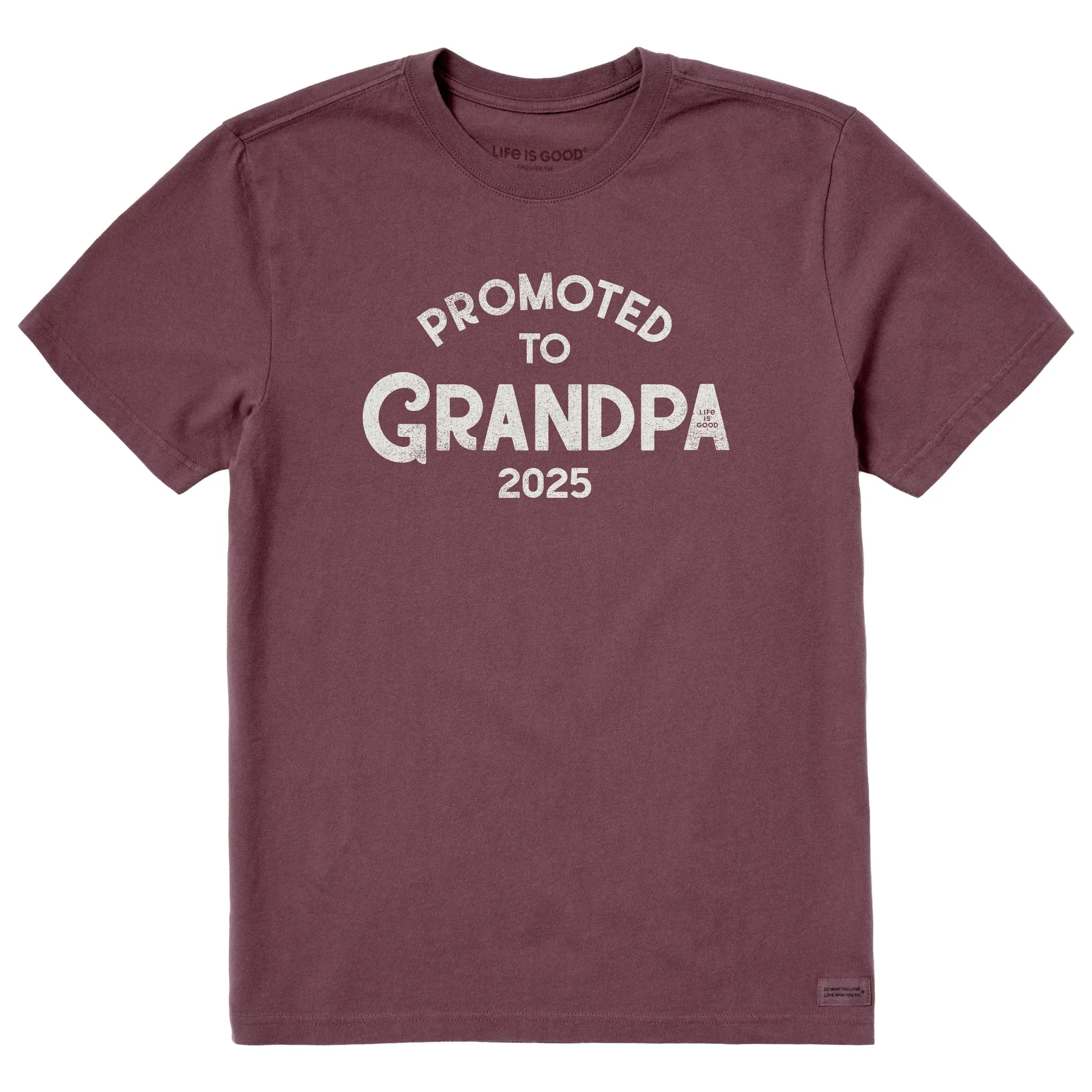 Soft and Lightweight Comfy Performance Wear Men's Promoted to Grandpa 2025 Short Sleeve Crusher Tee