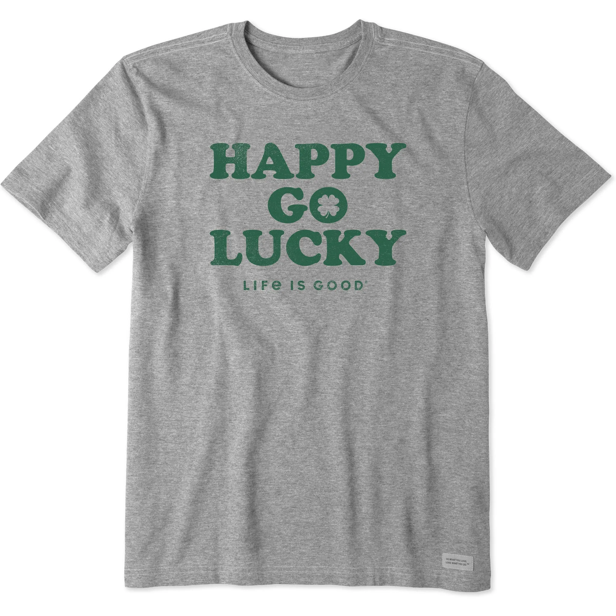 Men's Happy Go Lucky Irish Short Sleeve Crusher Tee Trendy Fashion