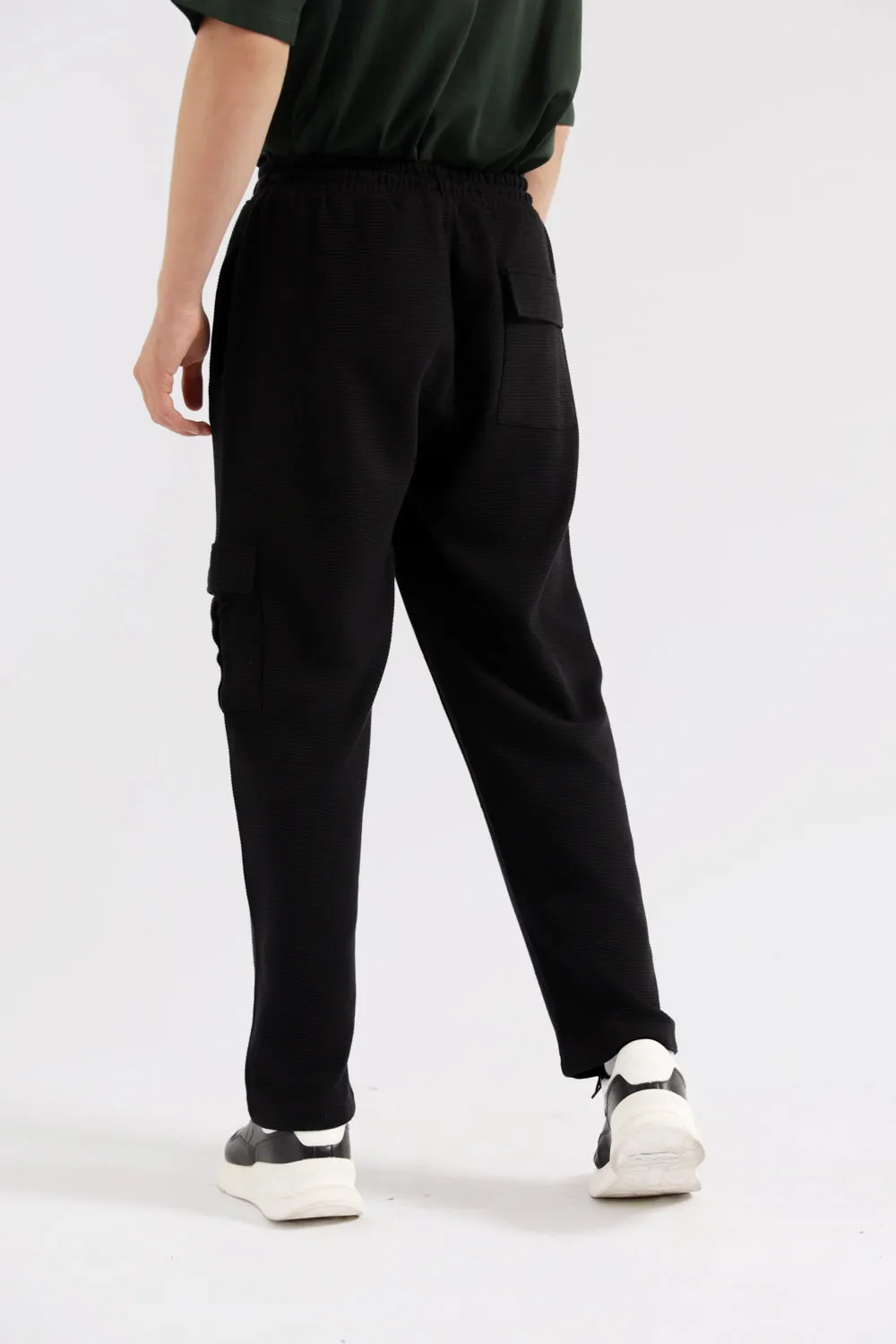 Soft Brushed Lining BAGGY FIT CARGO TROUSER