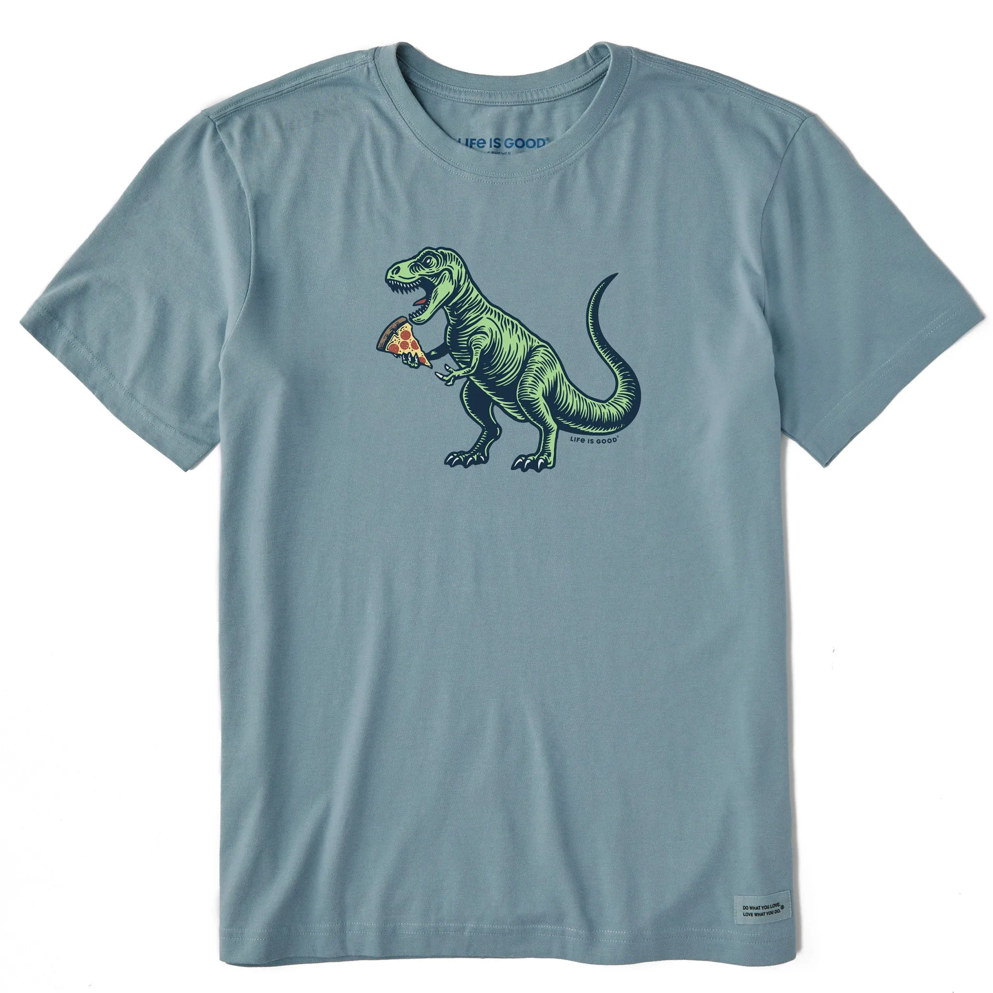 Men's Snack Attack T Rex Short Sleeve Crusher-LITE Tee Tagless Design Oeko Tex Certified