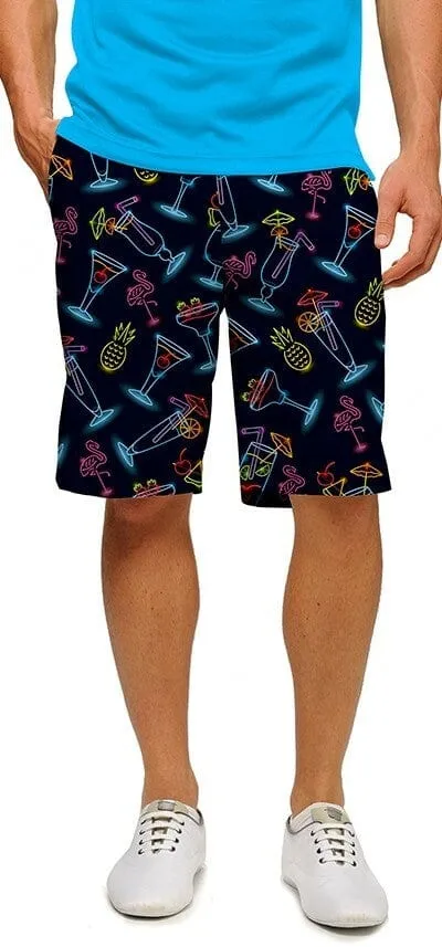 Loudmouth Golf: Men's StretchTech Shorts - Neon Cocktails Flatlock Seam Technology