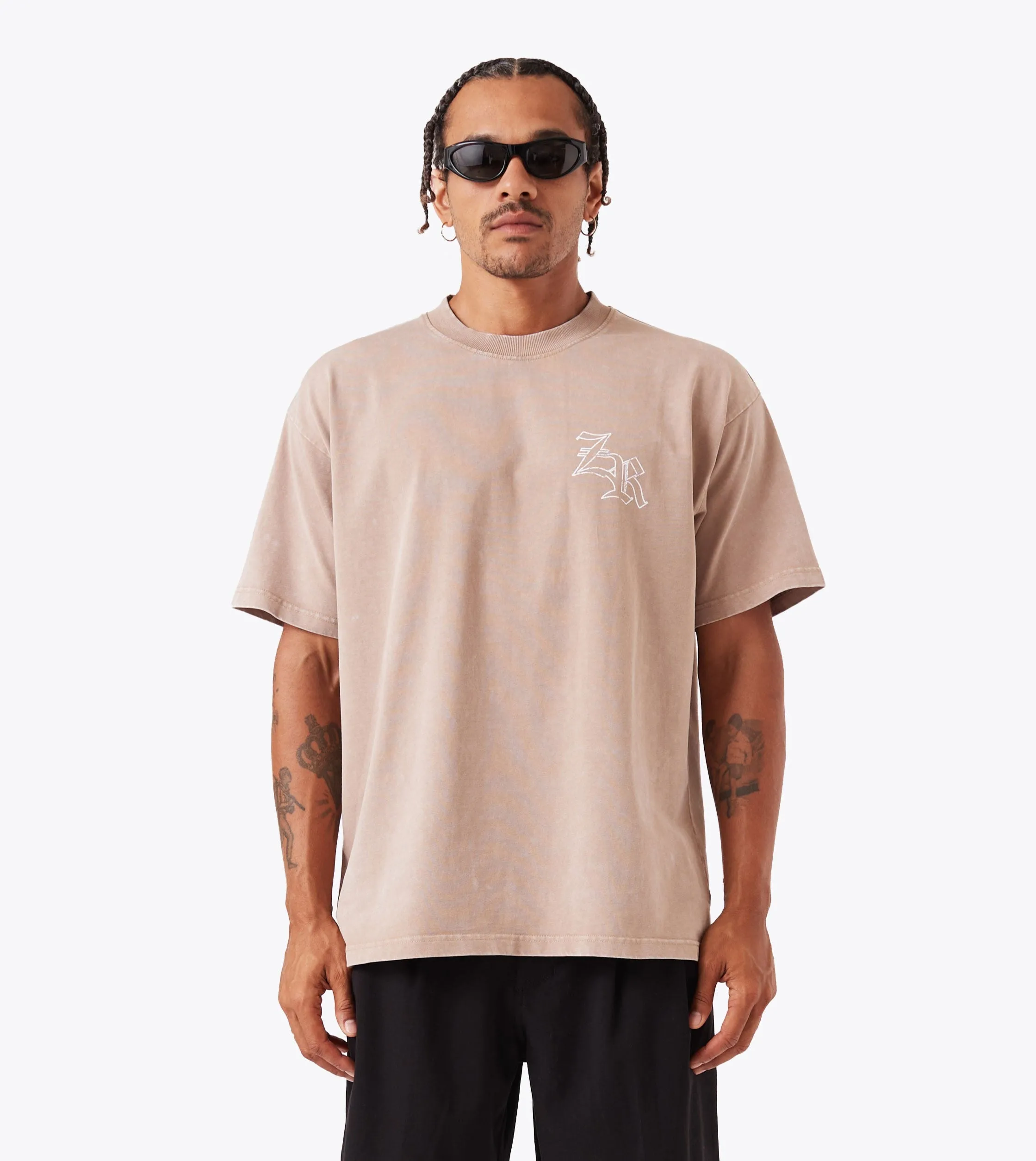 Comfy Layering Gothic Box Tee GD Coffee