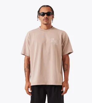 Comfy Layering Gothic Box Tee GD Coffee