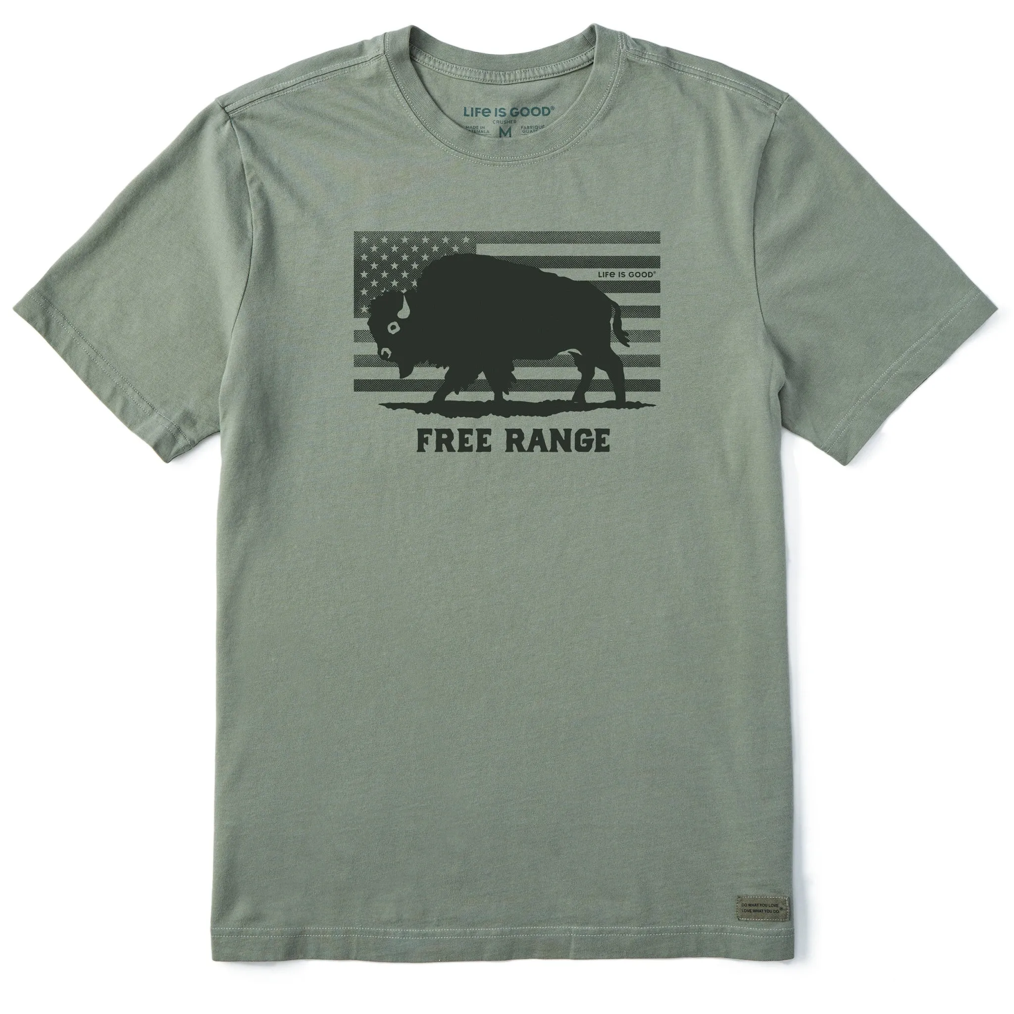 Men's Free Range Buffalo Short Sleeve Tee Sport Performance Fit