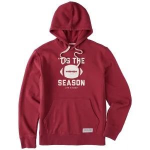 Men's Tis The Football Season Simply True Fleece Hoodie Cozy Coverage