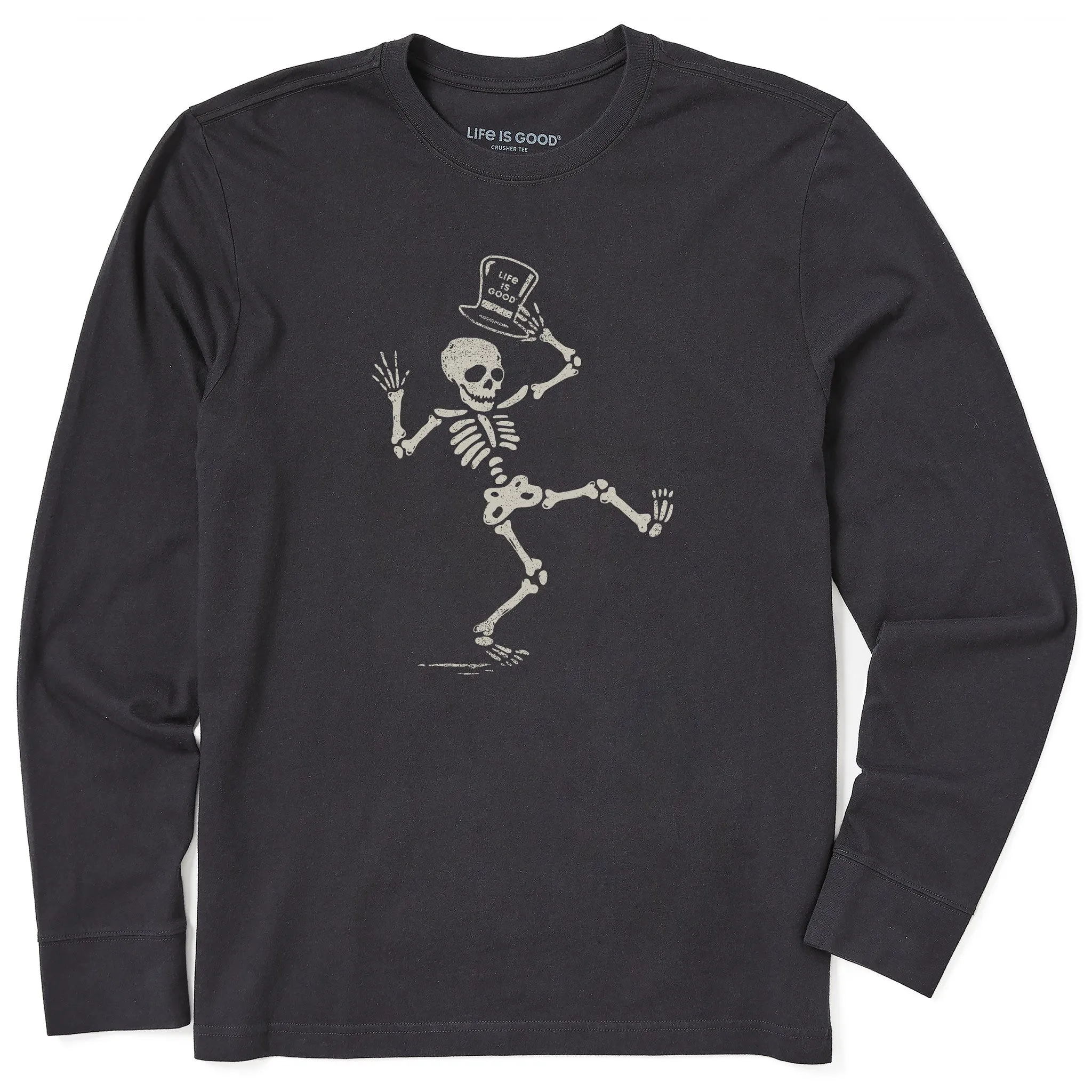 Comfort Fit Fun and Playful Men's Shake Your Bones Long Sleeve Crusher Tee