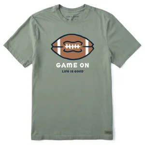 Men's Game On Football Short Sleeve Crusher Tee Fashion Layering Sporty Top