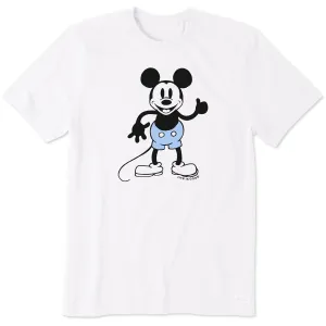 Long Lasting Color Men's Steamboat Willie Thumbs Up Short Sleeve Tee