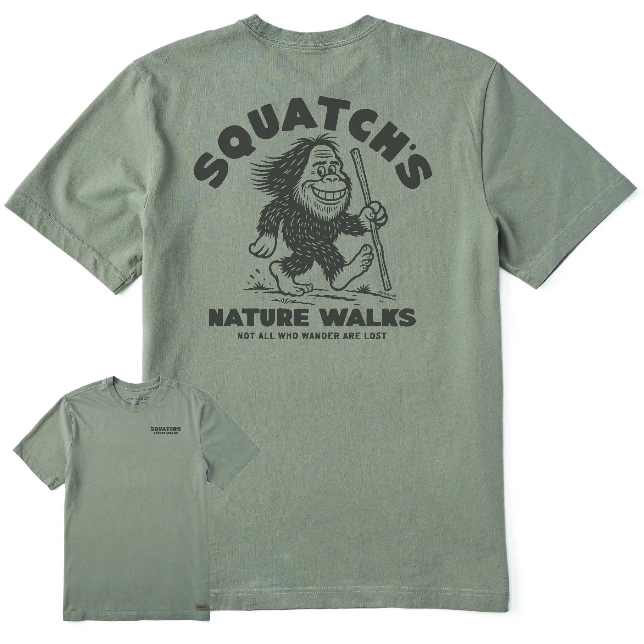 BreathableFabric Men's Squatch's Nature Walks Short Sleeve Tee