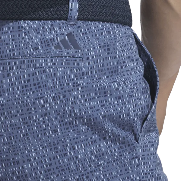 Adidas Ultimate365 Printed Golf Shorts - Blue campers Flexible Comfort Wear