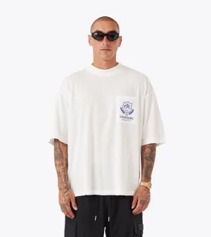 Crest Slub Flow Tee Vintage White Relaxed Comfort Wear