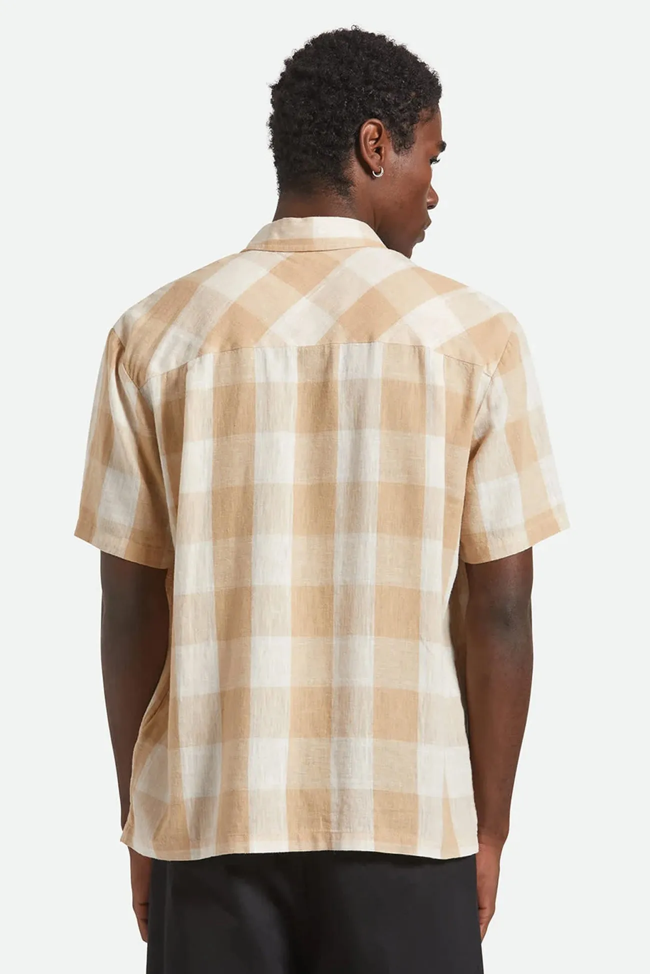 Lightweight Design Cru Linen Blend Short Sleeve Woven Off White Sand