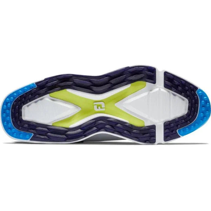 Track Comfort Perfect Stance FootJoy 2024 Men's Pro/SLX Golf Shoes- White/Navy/Blue