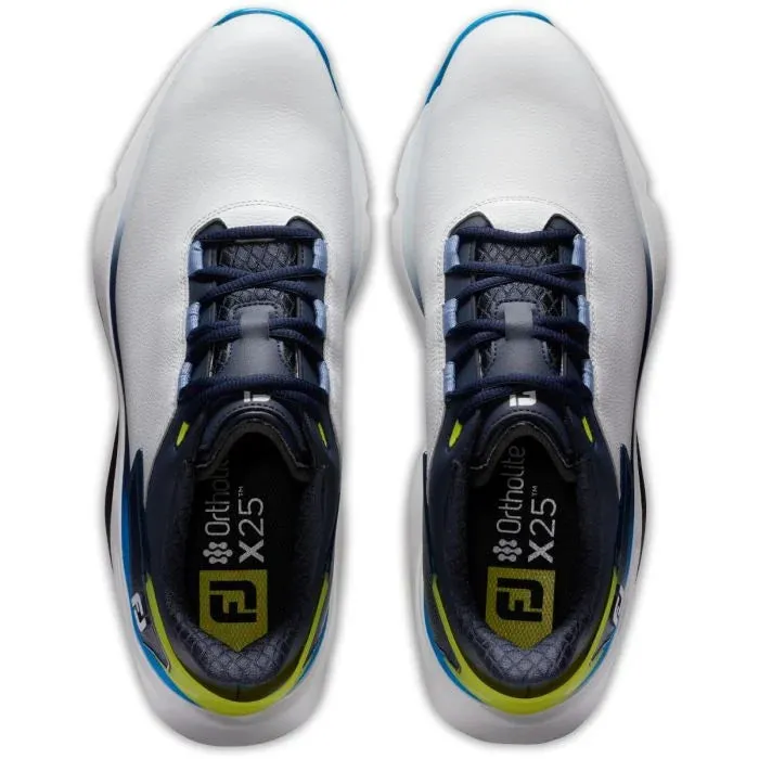 FootJoy 2024 Men's Pro/SLX Golf Shoes- White/Navy/Blue Anti   Bacterial