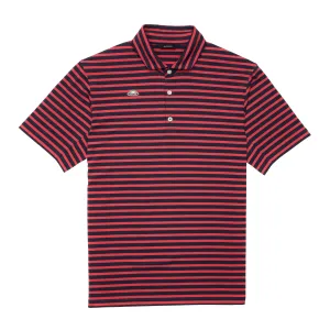 RADMOR Hudson Recycled Vintage Stripe Polo - Navy/Burn Urban Look