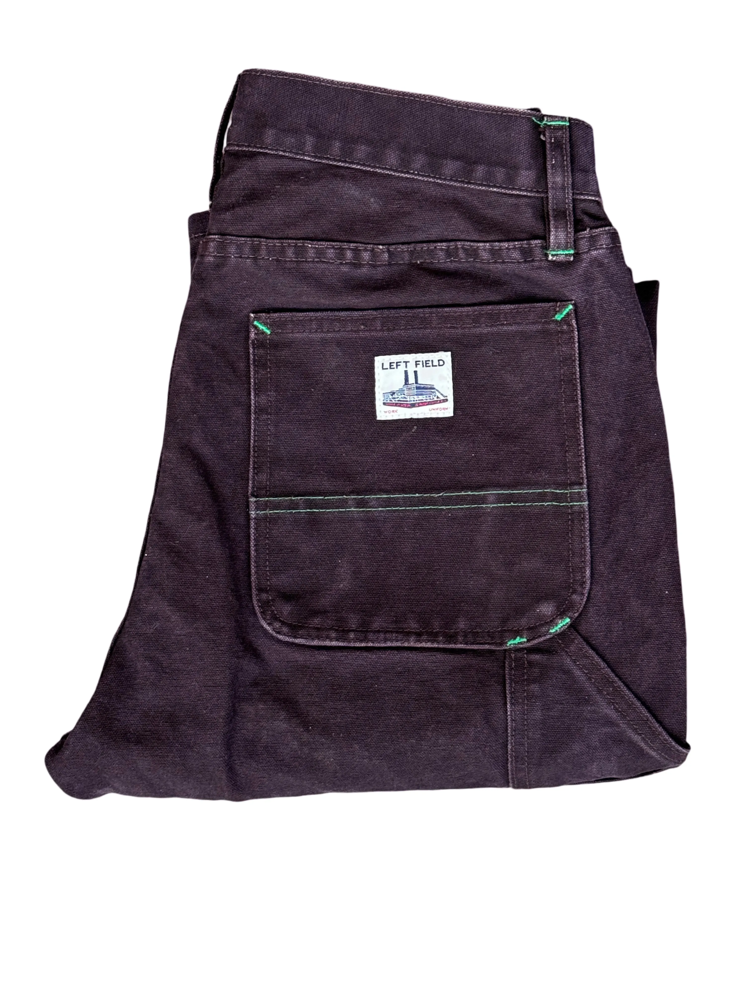 Vintage Washed Chocolate Mt Vernon Duck Double Knee Work Uniform Free Movement Wrinkle Resistant Finish