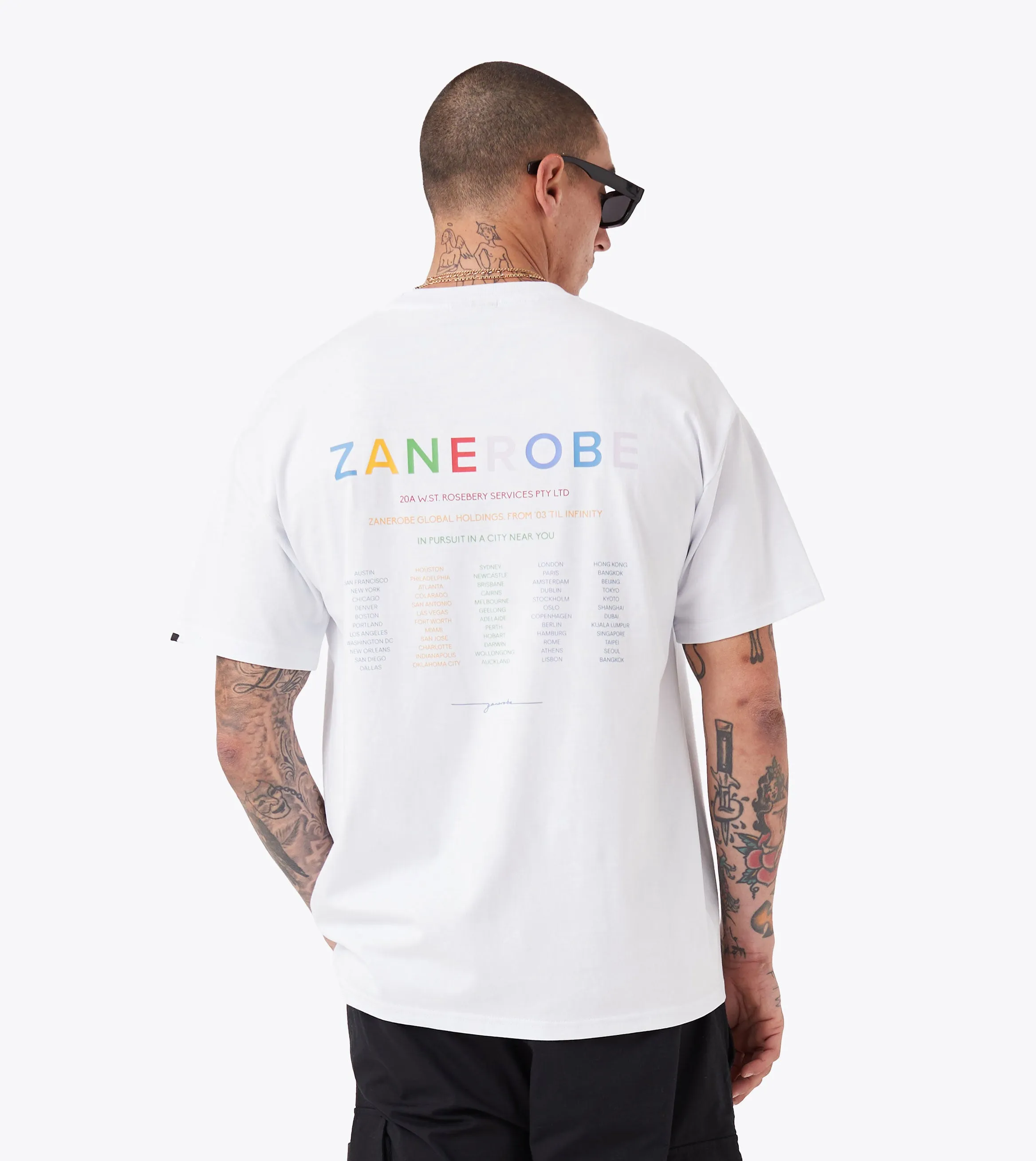 Cool Vibes Fit for Everyone Rainbow Box Tee White
