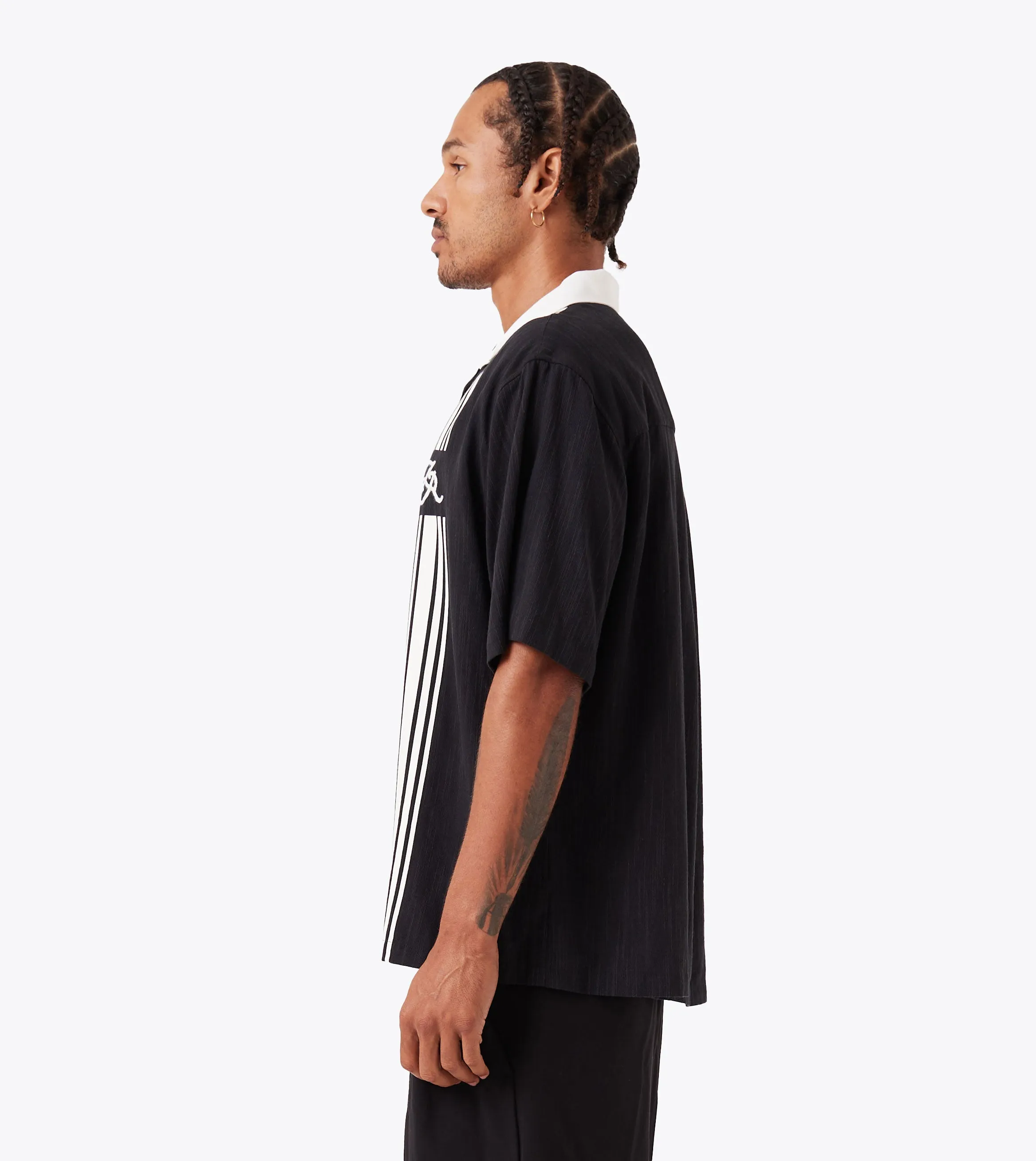 Bowling SS Shirt Black/White Ventilated Back Panels
